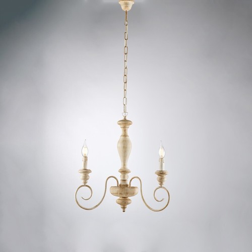 Lampadario legno ferro - lampadario,