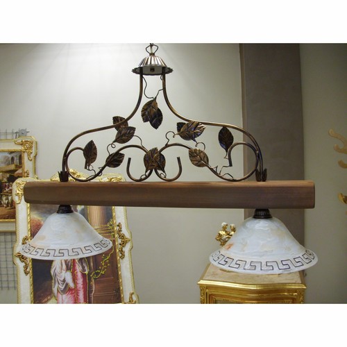 Lampadario bilanciere rustico - lampadario,