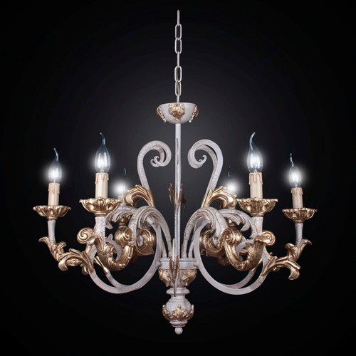Lampadario classico legno e - classico, in