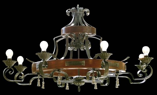 Lampadario rustico ferro - lampadario,
