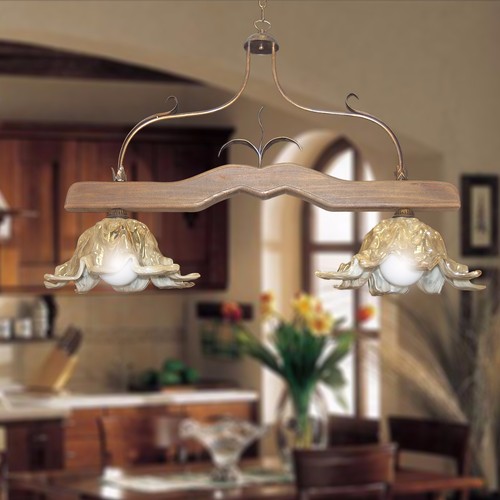 Lampadario bilanciere rustico - lampadario,