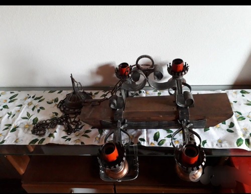 Lampadario legno ferro - in,