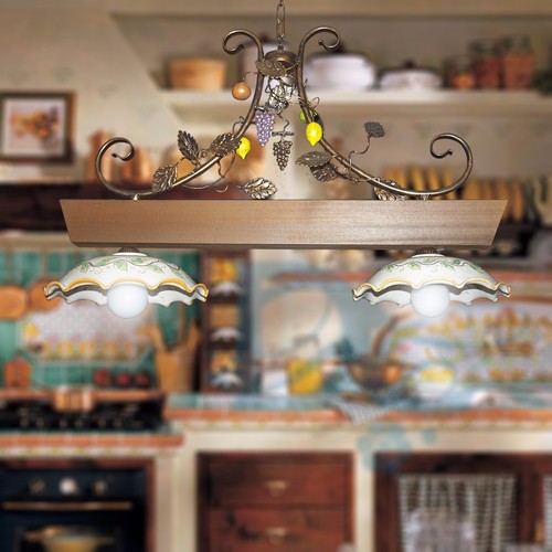 Lampadario bilanciere rustico - lampadario,