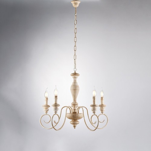 Lampadario legno ferro - lampadario,