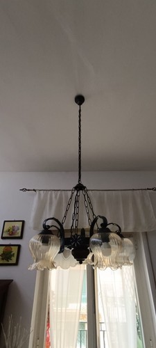 Lampadario ferro battuto - in,