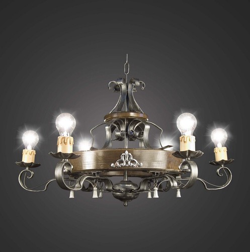 Lampadario rustico ferro - rustico,