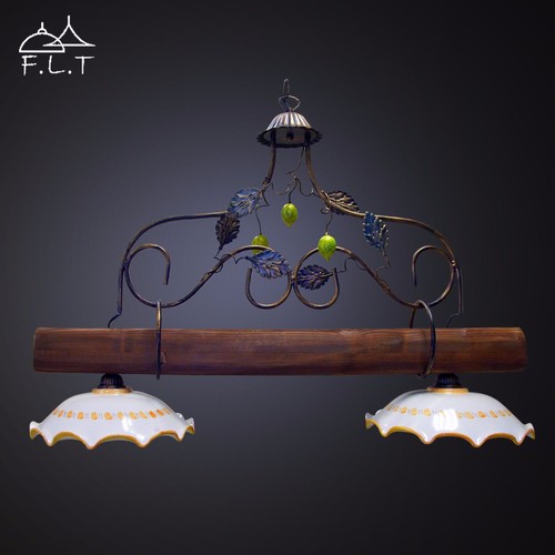 Lampadario bilanciere rustico - lampadario,