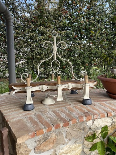 Lampadario ferro battuto