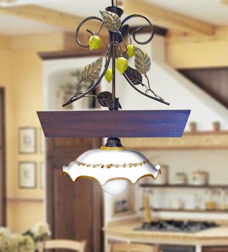 Lampadario bilanciere rustico - lampadario,